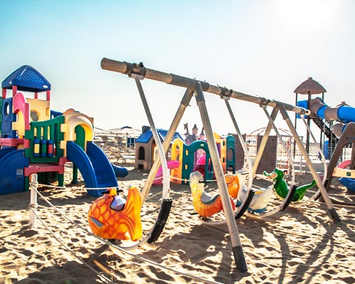 Play area on the beach